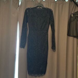 Black lace 3/4 dress